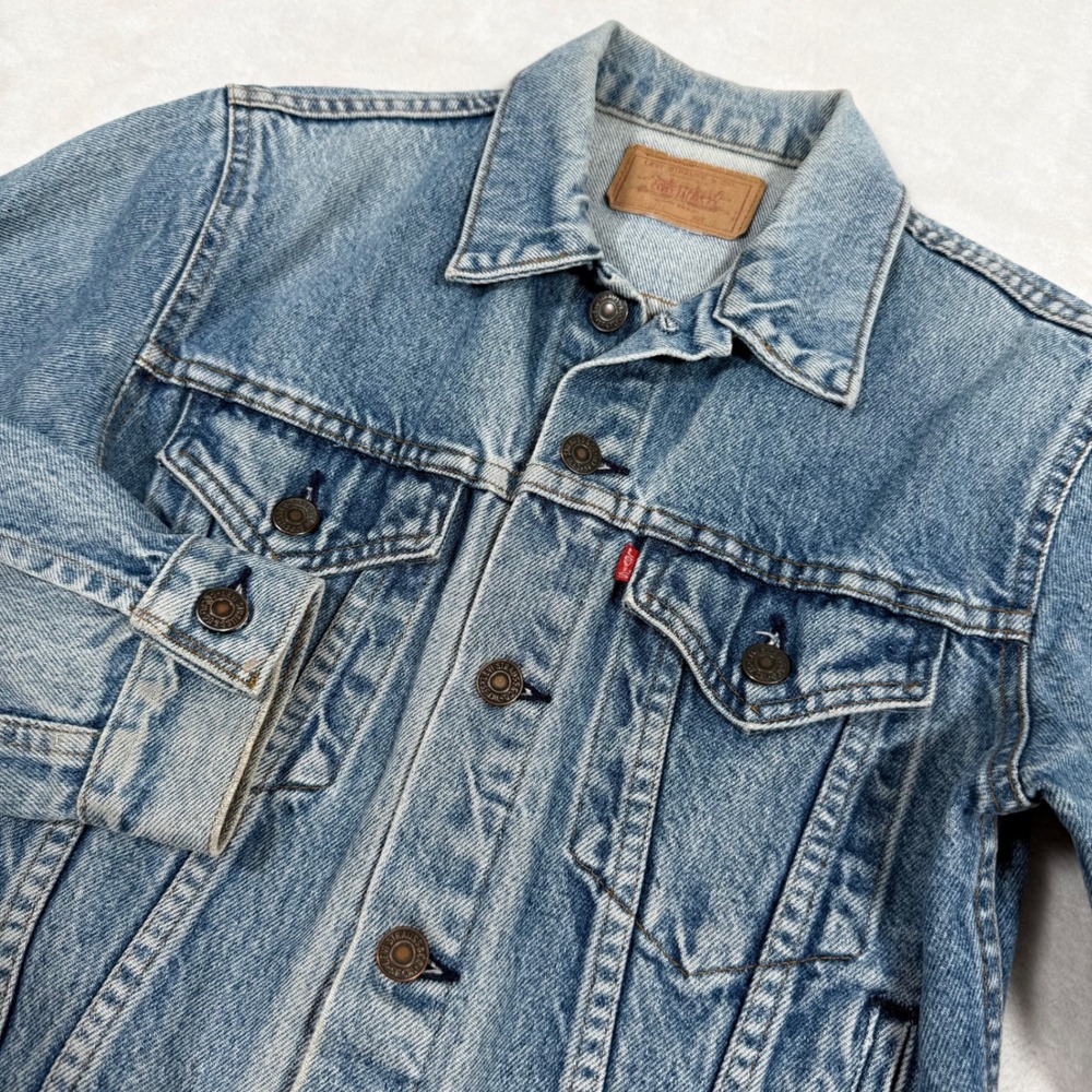Levi‎ Strauss Co Denim Jacket Blue Wash Classic Trucker Style Women Size 13